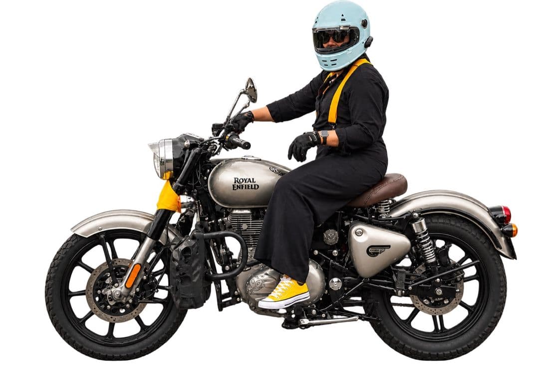 Piloto del clan con su moto